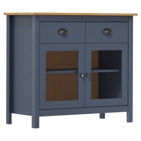 Nachttisch Hill, massives graues Kiefernholz, 90 x 40 x 80 cm von vidaXL, Sideboards - Ref: Foro24-288941, Preis: 139,46 €, R...