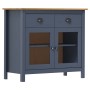 Hill bedside table solid gray pine wood 90x40x80 cm by vidaXL, Sideboards - Ref: Foro24-288941, Price: 139,63 €, Discount: %
