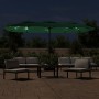 Doppelschirm mit grünen LED-Leuchten 449x245 cm von vidaXL, Sonnenschirme - Ref: Foro24-362954, Preis: 239,66 €, Rabatt: %