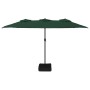 Doppelschirm mit grünen LED-Leuchten 449x245 cm von vidaXL, Sonnenschirme - Ref: Foro24-362954, Preis: 239,66 €, Rabatt: %