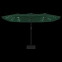 Double umbrella with green LED lights 449x245 cm by vidaXL, Umbrellas - Ref: Foro24-362954, Price: 236,54 €, Discount: %