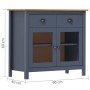 Hill bedside table solid gray pine wood 90x40x80 cm by vidaXL, Sideboards - Ref: Foro24-288941, Price: 139,63 €, Discount: %