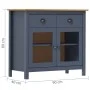 Hill bedside table solid gray pine wood 90x40x80 cm by vidaXL, Sideboards - Ref: Foro24-288941, Price: 137,26 €, Discount: %
