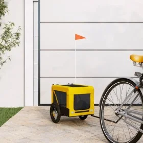 Remolque bicicleta mascotas hierro tela Oxford amarillo negro de vidaXL, Cochecitos para mascotas - Ref: Foro24-93910, Precio...