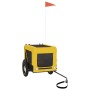Trailer bicycle pets iron Oxford cloth yellow black by vidaXL, pet strollers - Ref: Foro24-93910, Price: 87,85 €, Discount: %