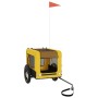 Trailer bicycle pets iron Oxford cloth yellow black by vidaXL, pet strollers - Ref: Foro24-93910, Price: 87,85 €, Discount: %