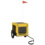 Trailer bicycle pets iron Oxford cloth yellow black by vidaXL, pet strollers - Ref: Foro24-93910, Price: 87,85 €, Discount: %