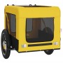 Anhänger Fahrrad Haustiere Eisen Oxford Tuch gelb schwarz von vidaXL, Kinderwagen für Haustiere - Ref: Foro24-93910, Preis: 8...