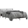 Estructura cama madera ingeniería metal marrón roble 120x200 cm de vidaXL, Camas y somieres - Ref: Foro24-3280041, Precio: 13...