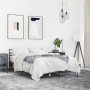 Oak brown metal engineered wood bed frame 120x200 cm by vidaXL, Beds and slatted bases - Ref: Foro24-3280041, Price: 133,43 €...