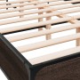 Oak brown metal engineered wood bed frame 120x200 cm by vidaXL, Beds and slatted bases - Ref: Foro24-3280041, Price: 133,43 €...