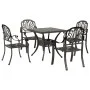 Juego de comedor de jardín 5 piezas aluminio fundido bronce de vidaXL, Conjuntos de jardín - Ref: Foro24-3216341, Precio: 870...