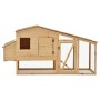 Gallinero madera maciza de pino 178x67x92 cm