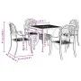 Juego de comedor de jardín 5 piezas aluminio fundido bronce de vidaXL, Conjuntos de jardín - Ref: Foro24-3216341, Precio: 870...