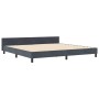 Estructura de cama Gris oscuro 200 x 200 cm Terciopelo
