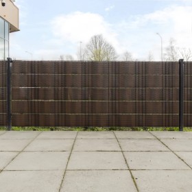 Balkonmarkisen 10 Stück braunes schwarzes Kunststoffrattan 255x19 cm von vidaXL, Zaunpaneele - Ref: Foro24-156315, Preis: 48,...