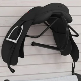 Soporte de silla de montura de pared hierro negro by vidaXL, Saddle stands - Ref: Foro24-172428, Price: 51,43 €, Discount: %