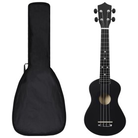 Sopran-Ukulele-Set mit Koffer für Kinder schwarz 23" von vidaXL, Streichinstrumente - Ref: Foro24-70152, Preis: 35,31 €, Raba...