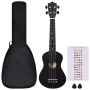 Sopran-Ukulele-Set mit Koffer für Kinder schwarz 23" von vidaXL, Streichinstrumente - Ref: Foro24-70152, Preis: 35,31 €, Raba...