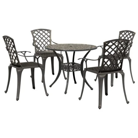Juego de comedor de jardín 5 piezas aluminio fundido bronce de vidaXL, Conjuntos de jardín - Ref: Foro24-3216334, Precio: 669...