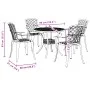 Juego de comedor de jardín 5 piezas aluminio fundido bronce de vidaXL, Conjuntos de jardín - Ref: Foro24-3216334, Precio: 669...