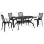 Gartensitzgruppe 5-teilig aus schwarzem Gusseisen von vidaXL, Gartensets - Ref: Foro24-3216317, Preis: 947,96 €, Rabatt: %