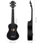 Soprano ukulele set with case for children black 23" by vidaXL, String instruments - Ref: Foro24-70152, Price: 35,31 €, Disco...