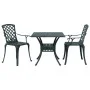 Mesa y sillas de bistró 3 piezas aluminio fundido verde de vidaXL, Conjuntos de jardín - Ref: Foro24-3216348, Precio: 447,62 ...