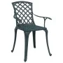 Mesa y sillas de bistró 3 piezas aluminio fundido verde de vidaXL, Conjuntos de jardín - Ref: Foro24-3216348, Precio: 447,62 ...