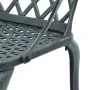 Mesa y sillas de bistró 3 piezas aluminio fundido verde de vidaXL, Conjuntos de jardín - Ref: Foro24-3216348, Precio: 447,62 ...