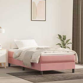 Estructura de cama sin colchón terciopelo rosa 100x200 cm en Camas y somieres | Comprar online en Foro24