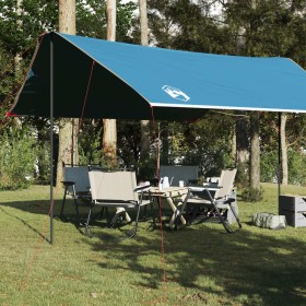 Lona de camping impermeable azul 460x305x210 cm