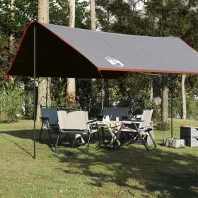 Lona de camping impermeable gris y naranja 430x380x210 cm