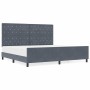 Estructura de cama Gris oscuro 200 x 200 cm Terciopelo