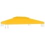 Toldo de cenador 2 niveles 310 g/m² 4x3 m amarillo