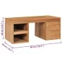Massiver Teakholz-Couchtisch 90x50x40 cm von vidaXL, Couchtisch - Ref: Foro24-288902, Preis: 137,34 €, Rabatt: %
