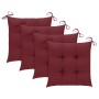 Gartenstühle 4 Stk. mit Kissen rotes rotes Teakholz von vidaXL, Gartenstühle - Ref: Foro24-3062592, Preis: 255,46 €, Rabatt: %