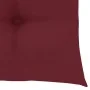Garden chairs 4 units with red wine cushions teak wood by vidaXL, Garden chairs - Ref: Foro24-3062592, Price: 246,56 €, Disco...
