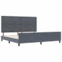 Estructura de cama Gris oscuro 200 x 200 cm Terciopelo
