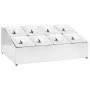 Gastronorm tray support with 8 1/6 stainless steel trays by vidaXL, Kitchen utensil containers - Ref: Foro24-51225, Price: 11...
