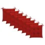 Garden chairs 8 units solid teak with red cushions by vidaXL, Garden chairs - Ref: Foro24-3072938, Price: 497,79 €, Discount: %
