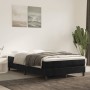 Estructura de cama sin colchón terciopelo negro 120x200 cm
