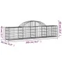 Gabion baskets 11 units, arched shape, iron, 200x30x40/60 cm by vidaXL, Pots and planters - Ref: Foro24-3146056, Price: 487,7...