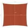 HDPE terracotta shade sail 160 g/m² 2x2 m by vidaXL, Umbrellas - Ref: Foro24-311327, Price: 20,29 €, Discount: %