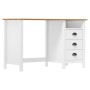 Hill Schreibtisch mit 3 Kiefernholzschubladen 120x50x74 cm von vidaXL, Schreibtische - Ref: Foro24-288998, Preis: 208,01 €, R...