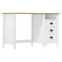 Hill Schreibtisch mit 3 Kiefernholzschubladen 120x50x74 cm von vidaXL, Schreibtische - Ref: Foro24-288998, Preis: 203,87 €, R...
