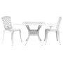 Mesa y sillas de bistró 3 piezas aluminio fundido blanco de vidaXL, Conjuntos de jardín - Ref: Foro24-3216347, Precio: 449,20...