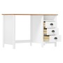 Hill Schreibtisch mit 3 Kiefernholzschubladen 120x50x74 cm von vidaXL, Schreibtische - Ref: Foro24-288998, Preis: 208,01 €, R...