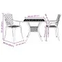 Mesa y sillas de bistró 3 piezas aluminio fundido blanco de vidaXL, Conjuntos de jardín - Ref: Foro24-3216347, Precio: 449,20...