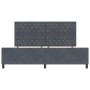 Estructura de cama Gris oscuro 200 x 200 cm Terciopelo